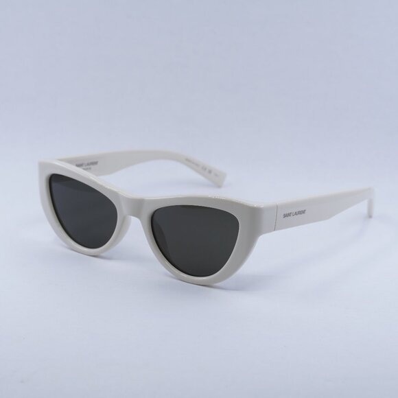 🕶️ New Saint Laurent SL676 008 Sunglasses - Ivory Frame Grey Lenses